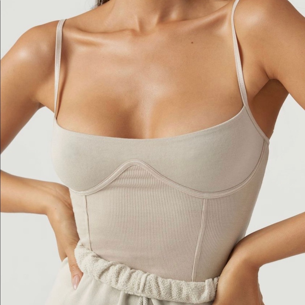 Joah Brown bustier corset tank dune